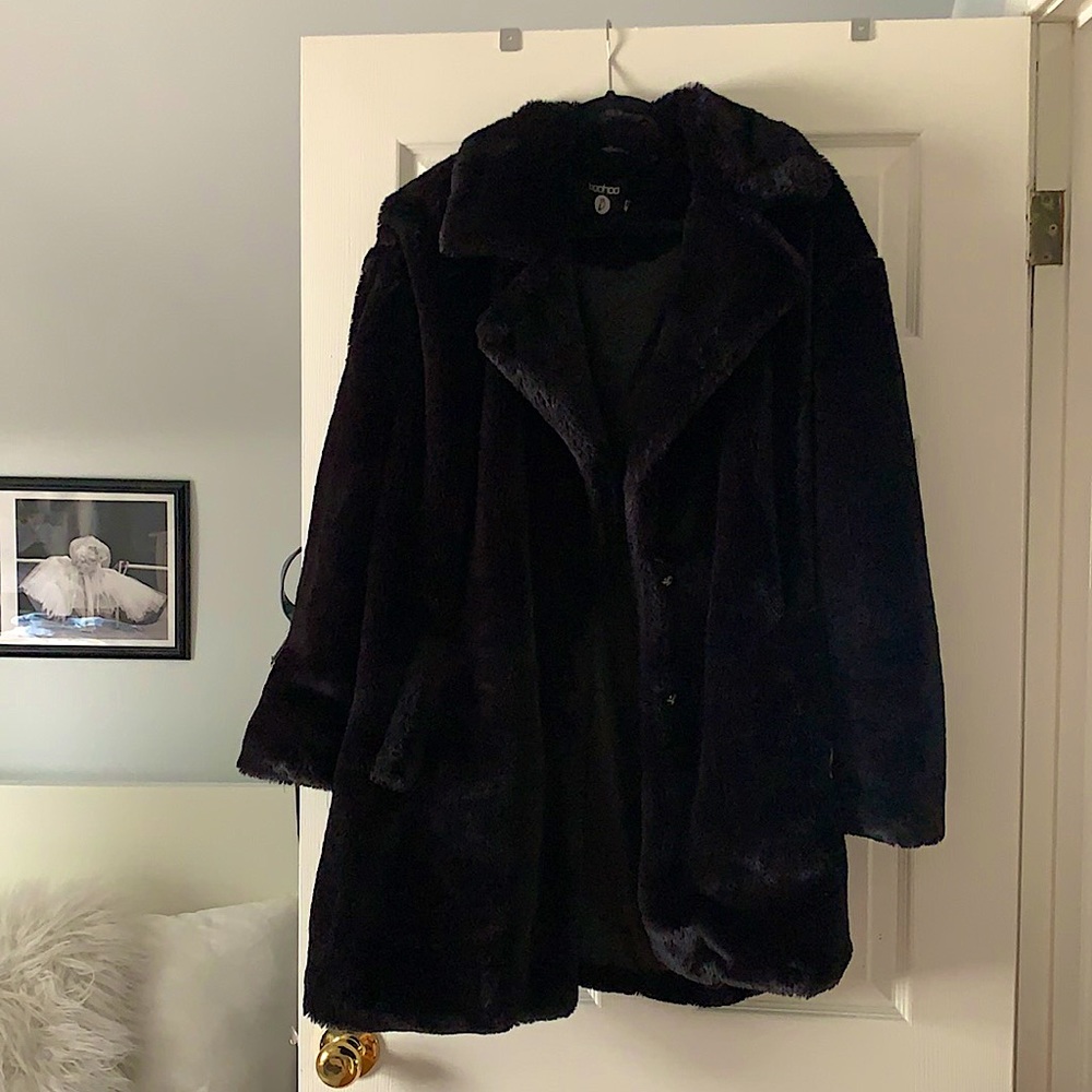Oversized faux fur jacket